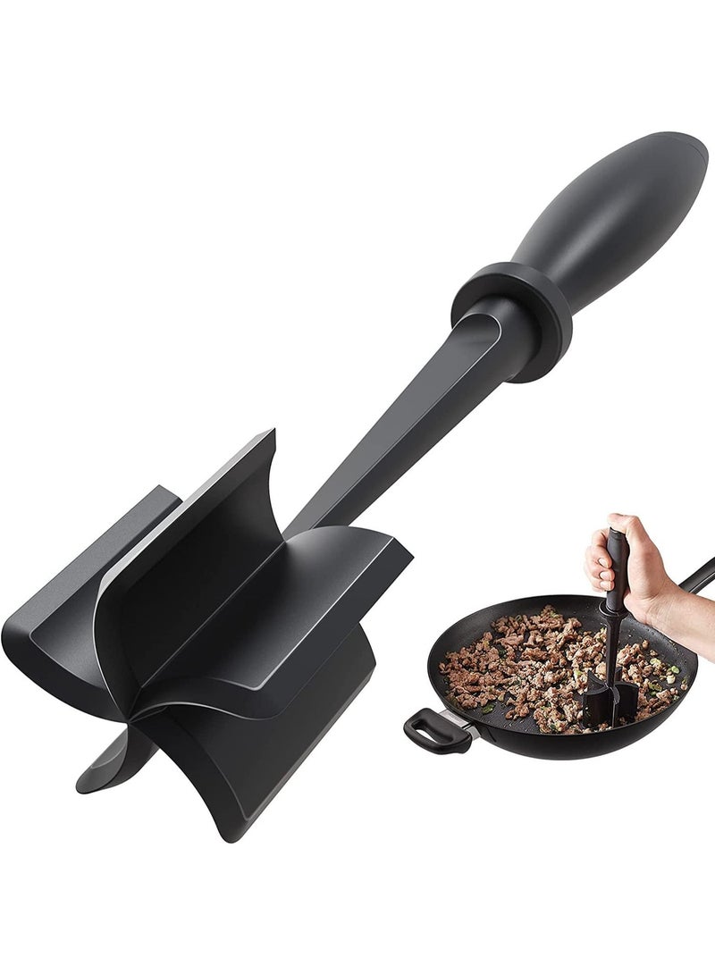 Lyaxm Meat Chopper,Meat Grinder, Masher, Hamburger Grinder, Handheld Meat Chopper,Masher and Burger Masher Premium Heat Resistant Burger Meat Grinder - Image 1