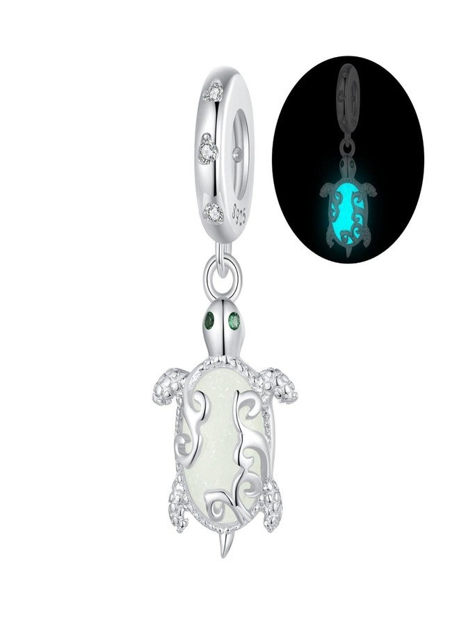 WOSTU 925 Sterling Silver Turtle Charms for Bracelet Glow in the Dark Turtle Bead Charms Birthday Christmas Thanksgiving Jewelry Gift for Women - Image 1