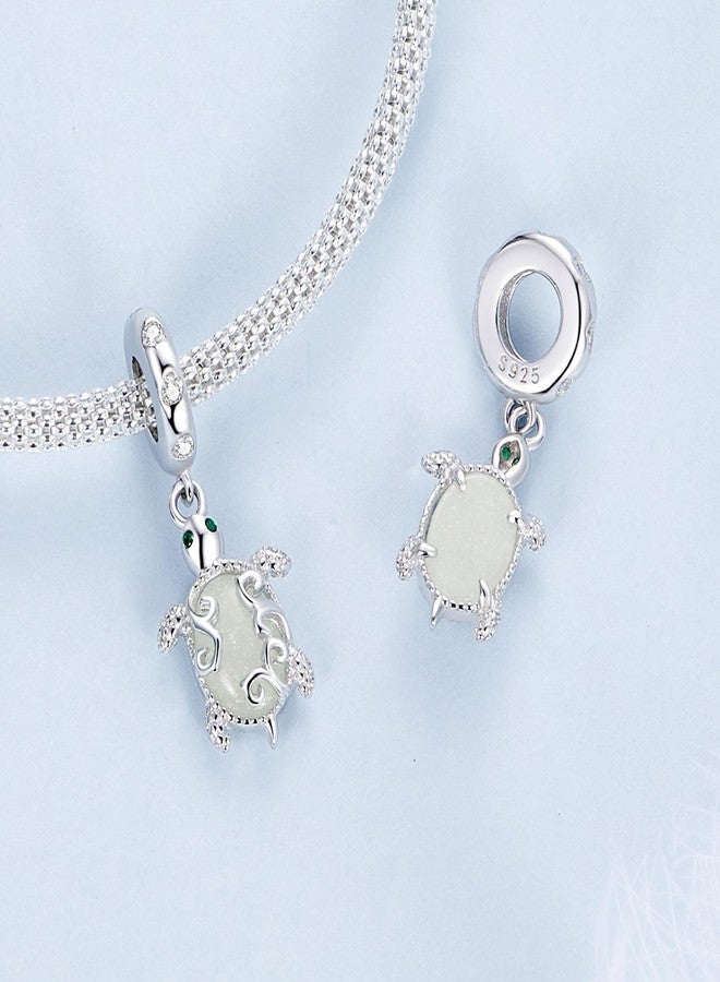 WOSTU 925 Sterling Silver Turtle Charms for Bracelet Glow in the Dark Turtle Bead Charms Birthday Christmas Thanksgiving Jewelry Gift for Women - Image 4