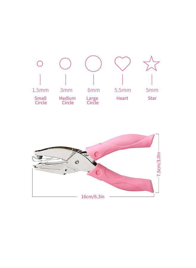 tenwin Handheld One-Hole Punch Single Hole Puncher Heavy Duty 8 Sheet Capacity for Binder Notebook Craft Paper Greeting Cards Scrapbook  - Image 3