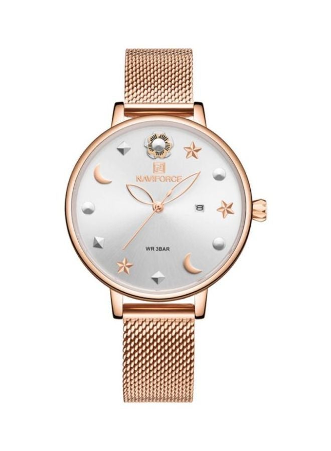 NIBEMINENT women Water Resistant Analog Watch NF5009 RG/W - Image 1