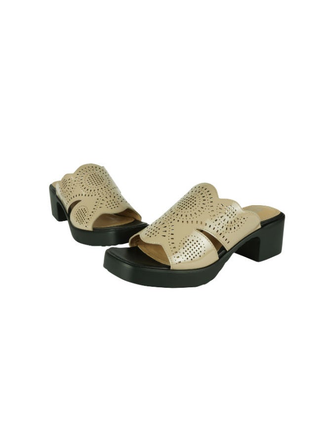 Michelle Morgan - Michelle Morgan Ladies Block Heel 2307-6 Brown - Image 1