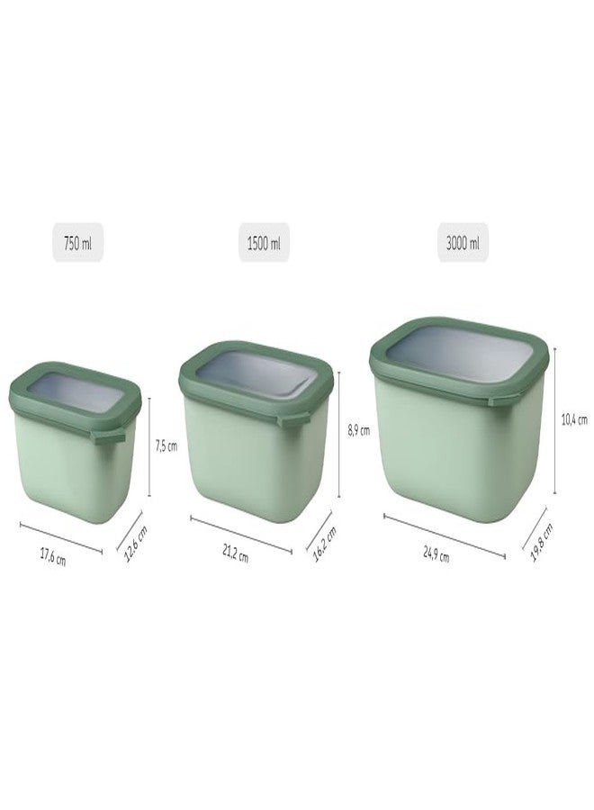 Mepal Multi bowl Cirqula rectangular 750 ml / 25 oz - Nordic sage - Image 3