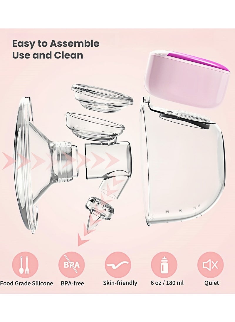 Perfin 2-Pack Hands-Free Electric Breast Pump, Wireless Portable Breast Pump with 4 Modes & 12 Levels, Ultra-Quiet, Leak-Proof Design, Smart LCD Display, 24mm Double-Sealed Flange for Comfortable Pumping  - Image 3