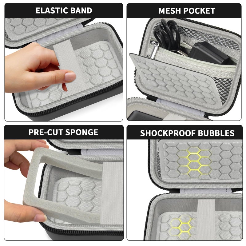 Comecase حقيبة حمل وحماية لكاميرا رقمية، أبرغ بيست 21 ميغابكسل 2.7" LCD قابلة للشحن HD / كوداك بيكس برو / كانون باور شوت ELPH 180/190 / سوني DSCW800 / DSCW830 للرحلات - أسود - Image 3