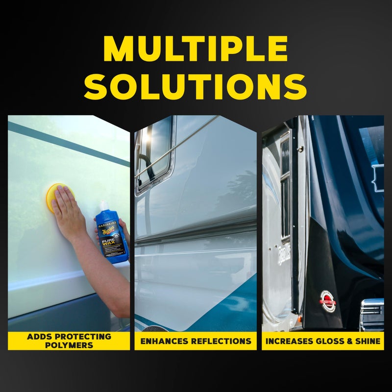 Meguiar's M5616 Marine/RV Pure Wax Carnauba Blend, Long-Lasting Liquid Wax for Protecting Gel Coat, Fiberglass, and Painted Marine/RV Finishes, 16 Oz Bottle - Image 3