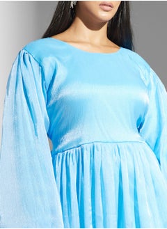 hayas closet Balloon Sleeve Belted Dress  - Image 3