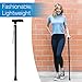 RMS Walking Cane Adjustable Walking Stick Lightweight Aluminum Offset Cane with Ergonomic Handle and Wrist Strap Ideal Daily Living Aid for Limited Mobility Black - Image 4