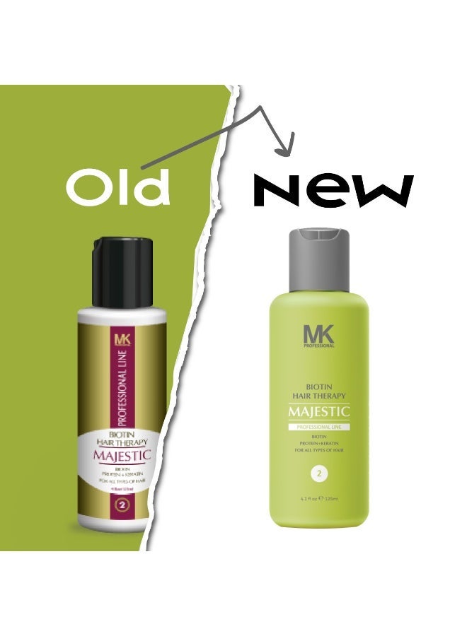 MAJESTIC MK PROFESSIONAL Biotin Hair Straightening Therapy complete kit 125ml - Image 3