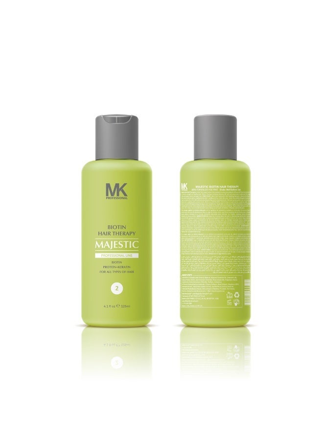 MAJESTIC MK PROFESSIONAL Biotin Hair Straightening Therapy complete kit 125ml - Image 2