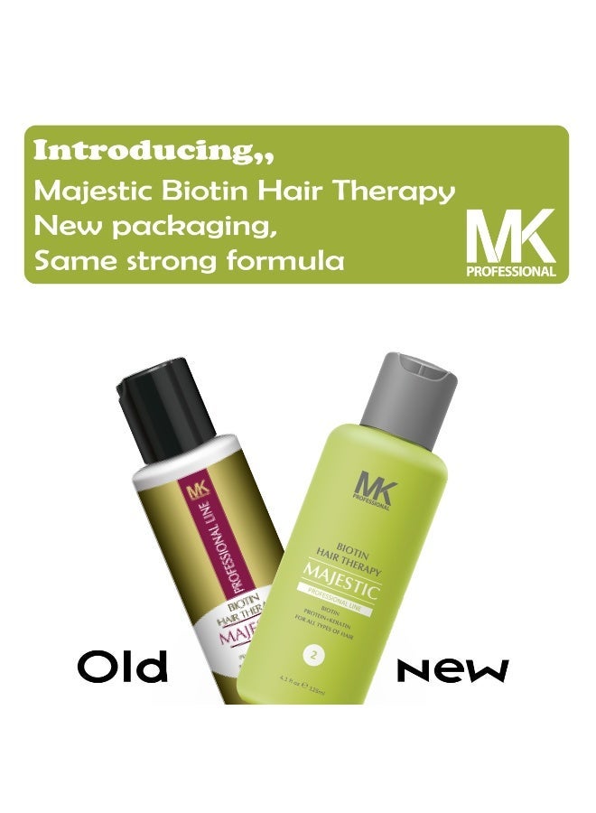 MAJESTIC MK PROFESSIONAL Biotin Hair Straightening Therapy complete kit 125ml - Image 4
