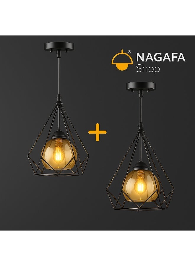 NAGAFA SHOP Bundel (2 Pieces) Modern diamond linen Black 2R1002  20*30*50 - Image 1