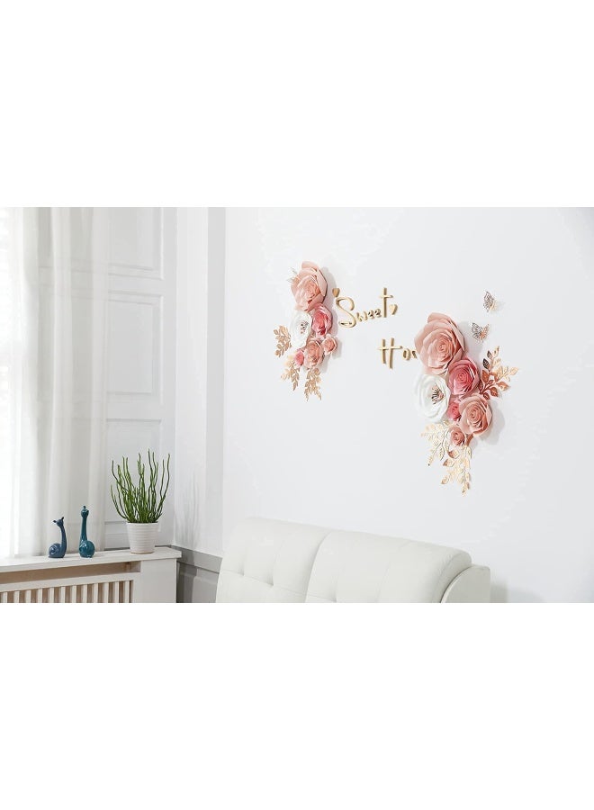 Pardecor Paper Flowers Decorations for Wall Large 3D Artificial Fake Flower Wall Decor Baby Girl Boy Nursery Room Bridal Shower Wedding Centerpiece Party Backdrop - Image 3