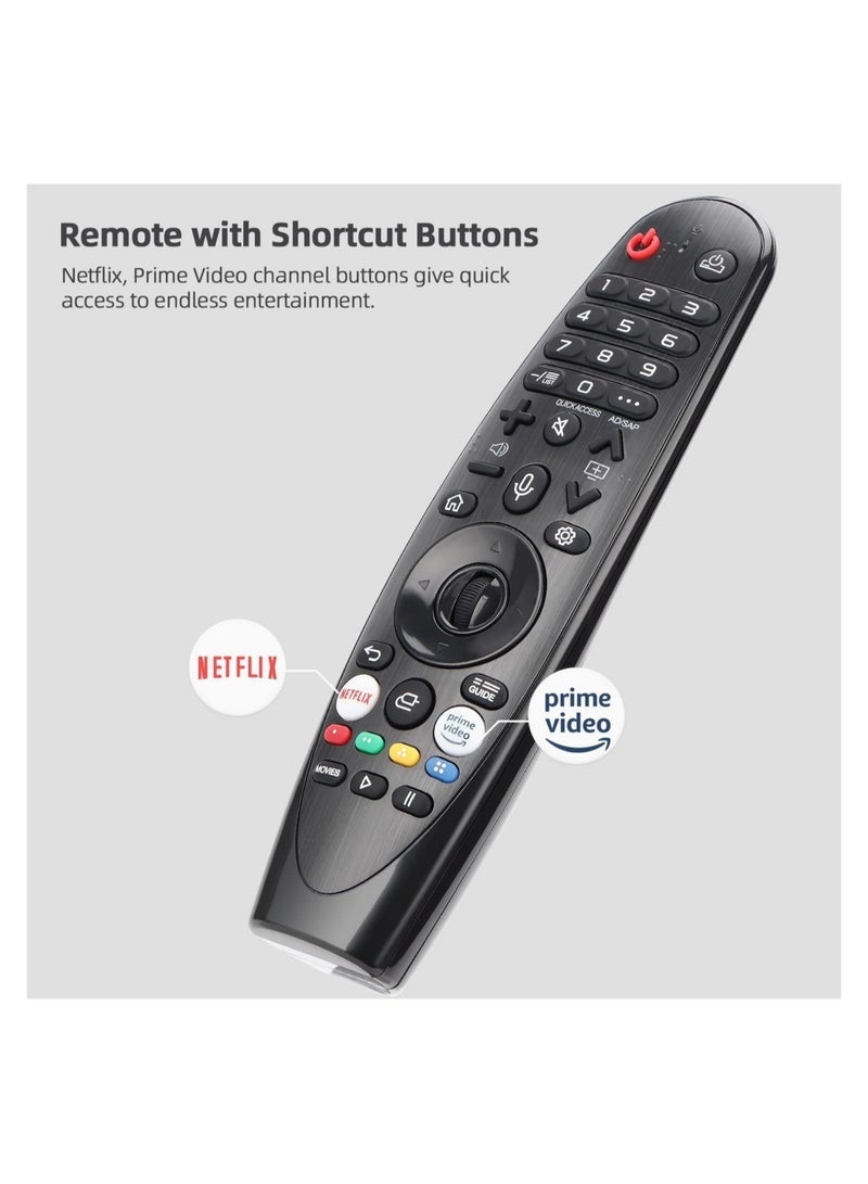 بوبزا عالمي لجهاز التحكم عن بعد السحري من LG، بديل لتلفاز LG LED OLED LCD 4K UHD الذكي، مع أزرار لـ Netflix و Prime Video - Image 5
