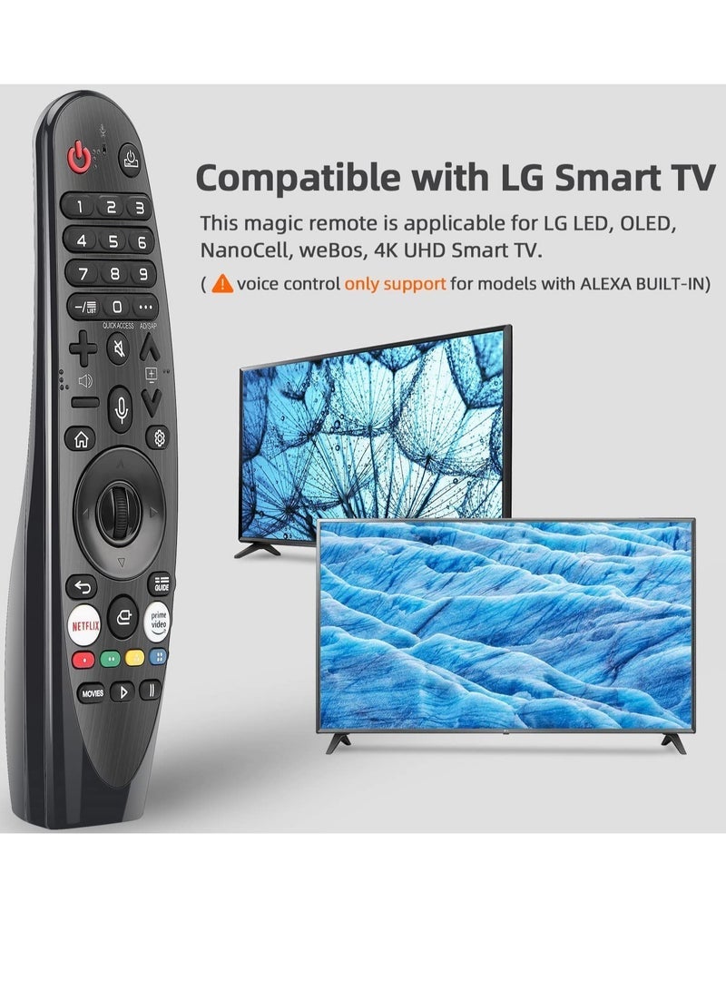 بوبزا عالمي لجهاز التحكم عن بعد السحري من LG، بديل لتلفاز LG LED OLED LCD 4K UHD الذكي، مع أزرار لـ Netflix و Prime Video - Image 2
