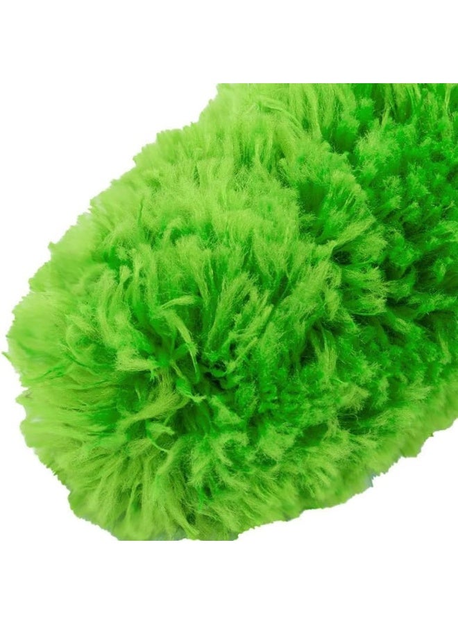 Microfiber cleaning brush, dust remover, household tool, cleaner for furniture, fans, windows, curtains, shelves and ceilings, cobweb cleaner, lightweight and washable, household accessory (green) - Image 2