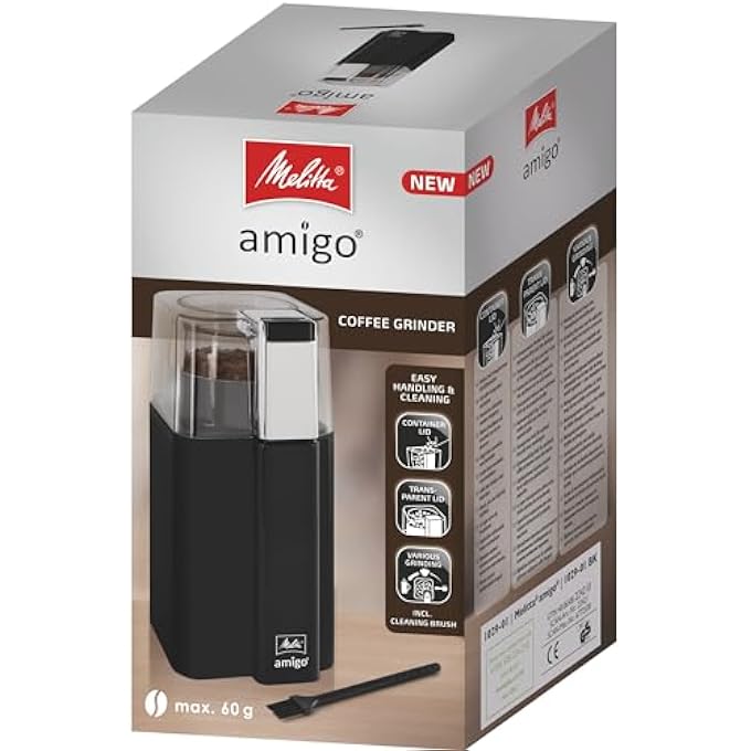 Melitta Amigo Electric Coffee Beans Grinder Compact Impact Knife Grinder Upto 60G 102910 - Image 3
