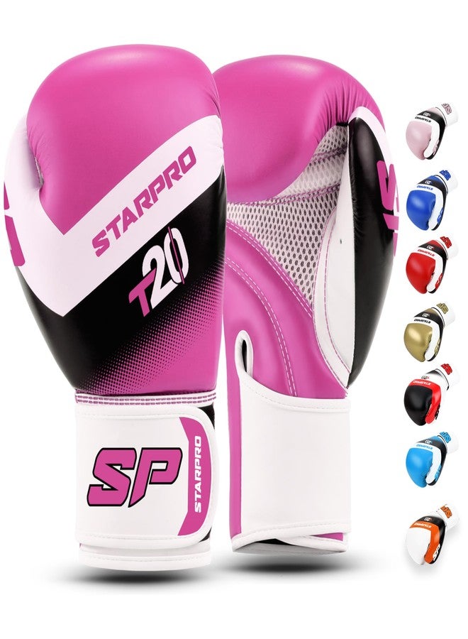 Starpro Boxing Gloves - 8oz 10oz 12oz 14oz 16oz - Vegan Leather Gloves for Training Sparring with Waterproof Lining - Breathable Mesh - Hand Protection - Image 1