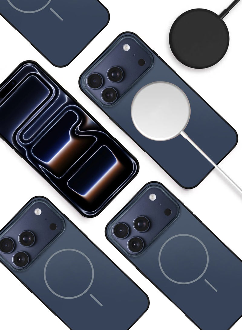 CATANES غطاء TPU صلب لجهاز آيفون 17 برو ماكس - غطاء واقي لامع - تصميم رفيع مقاوم للصدمات - أزرق داكن - Image 3