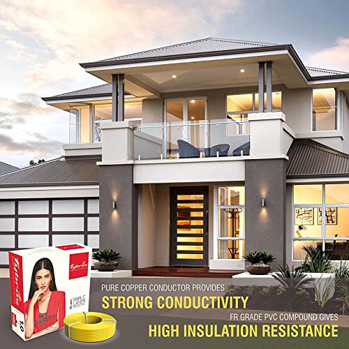 FYBROS FR 1 sq/mm 45m Green PVC Insulated Copper Electric Wire Single Core Flexible House Cable for Domestic Home Wiring/Industrial Connections - Image 3