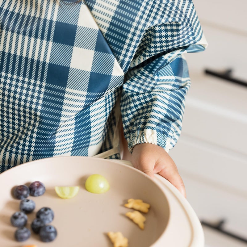 Tiny Twinkle Long Sleeve Bib for Babies & Toddlers | Waterproof Smock Bib for Eating | Machine Washable & Mess-Proof Feeding Essentials | Newborn Shower Gift (Gingham, Small 6-24 Months) - Image 5