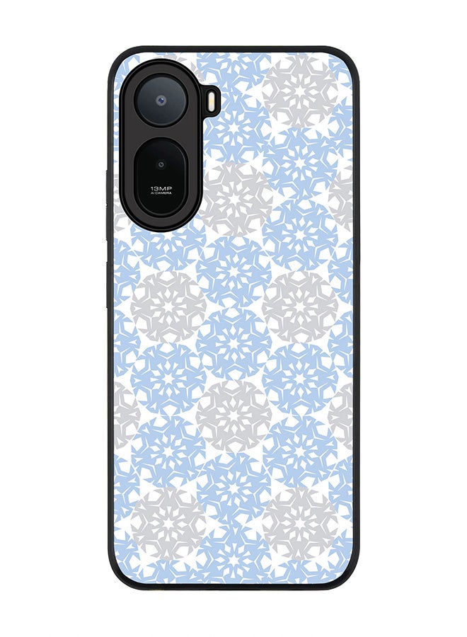 Stylizedd Rugged Case for Xiaomi Redmi A7 Pro 4G / Poco C81 / Poco C81 Pro / Poco C85x 5G- Slim Fit Hybrid Rubber Cover Frozen Snowflakes