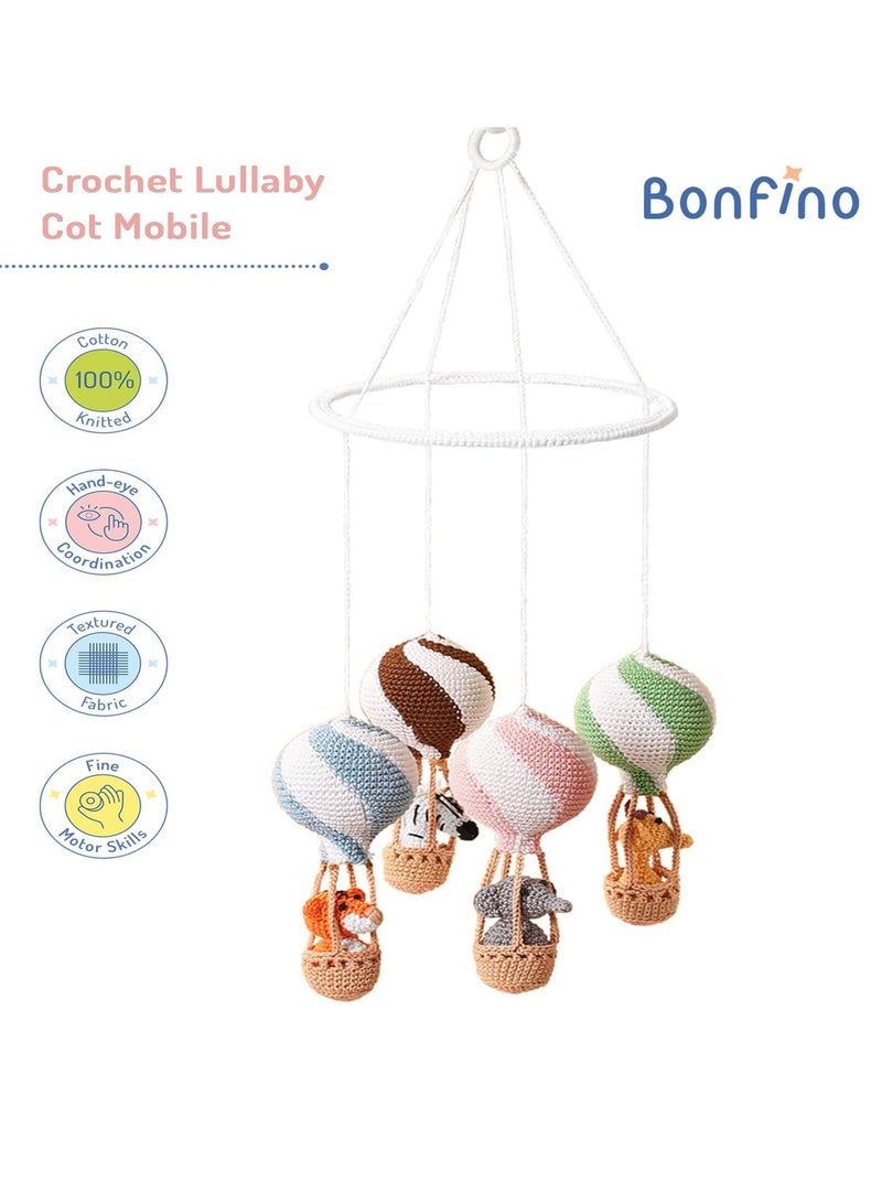 Bonfino Bonfino premium crochet lullaby cot mobile, moving toy for baby beds - Image 2