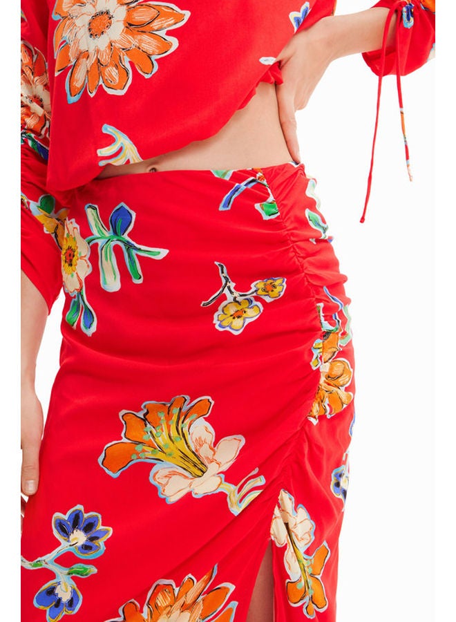 DESIGUAL Gathered midi skirt - Image 3