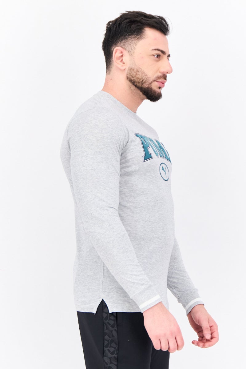 PUMA Men Sportswear Fit Long Sleeve Training T-Shirt, Grey - Image 2