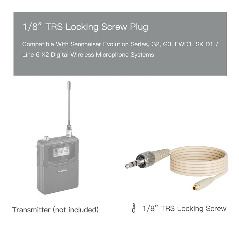 JK سماعة رأس احترافية J K / ميكروفون رأس MIC-J 071S متوافق مع نظام سونيزر اللاسلكي - ميكروفون متعدد الاتجاهات - خفيف الوزن للغاية وتصميم إبداعي وأصغر خرطوشة - Image 2
