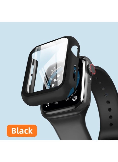 For Apple Watch Iwatch8 Tempered Film Apple Watch567 Protective Shell 2/3/4 One-in-One Full Film-Color:PC Frosted One-piece Shell ]-Dimensions:watch S7【41mm】