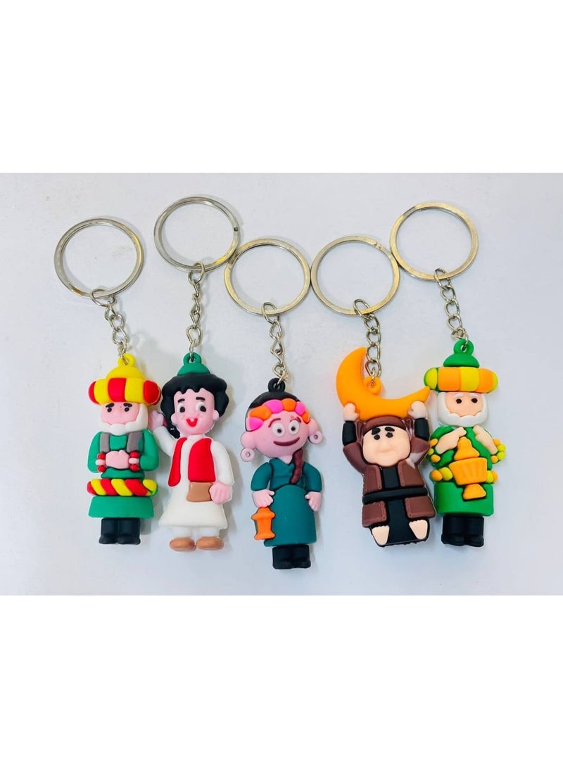 Ramadan silicone medals in the shapes of Ramadan characters like Fananees, Bougy, Tamtam, Basant, and Bakkar. Medals size: 12 cm. Pack of 7. - Image 2