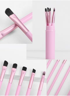 HY Eye Shade and Blend Makeup Brush 5 Count, For Eyeshadow and Lip brush, Makeup Tools for Shaping and Grooming Brows, Defined Makeup Look, Synthetic Bristles, Vegan and Cruelty-Free  - Image 5