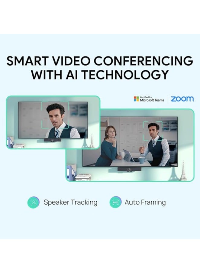 Yealink MeetingBar A10 Conference Room Webcam 4K 120° Wide Angle Camera with Android OS, Video Conferencing System with Microphone and Speaker, AI Speaker Tracking, Auto Framing, Teams Zoom Certified - Image 3