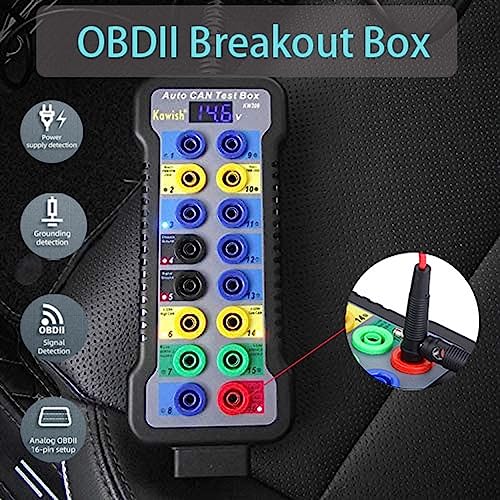 KAWISH OBD2 Breakout Box Auto OBDII Protocol Detector 16-Pin CAN Bus Test Breakout Box with LCD Display for OBDII Protocol Communication Detection/ECU Tool - Image 4
