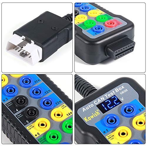 KAWISH OBD2 Breakout Box Auto OBDII Protocol Detector 16-Pin CAN Bus Test Breakout Box with LCD Display for OBDII Protocol Communication Detection/ECU Tool - Image 3