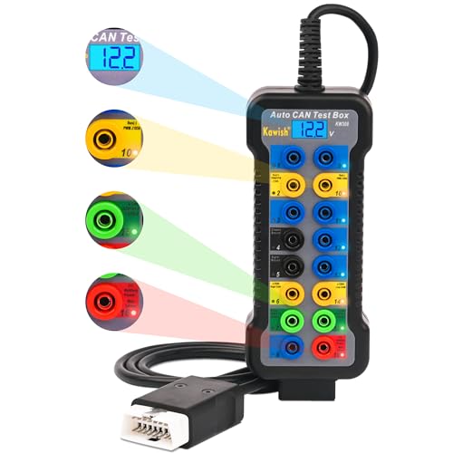 KAWISH OBD2 Breakout Box Auto OBDII Protocol Detector 16-Pin CAN Bus Test Breakout Box with LCD Display for OBDII Protocol Communication Detection/ECU Tool - Image 1