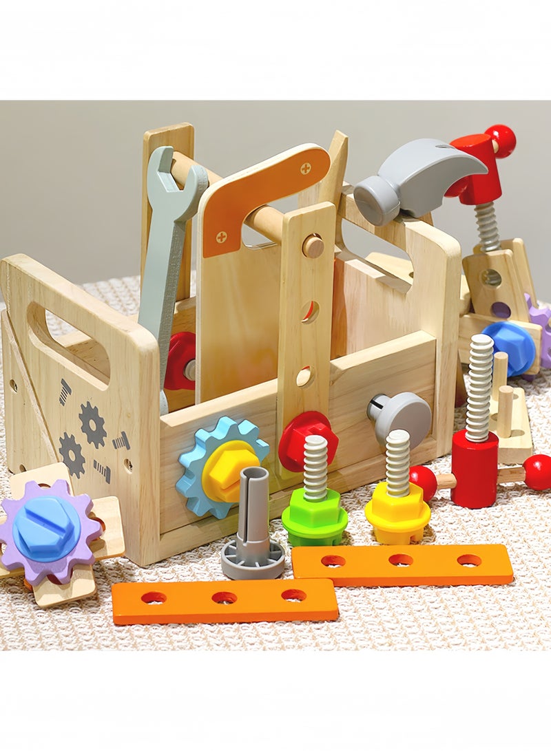 أروى أداة خشبية مجموعة للأطفال 2 3 4 5 سنة ، 29 قطعة التعليمية الجذعية لعب طفل ألعاب مونتيسوري ل 2 سنة البناء مرحلة ما قبل المدرسة أنشطة التعلم هدايا للبنين بنات سن 2-4 1-3 - Image 1