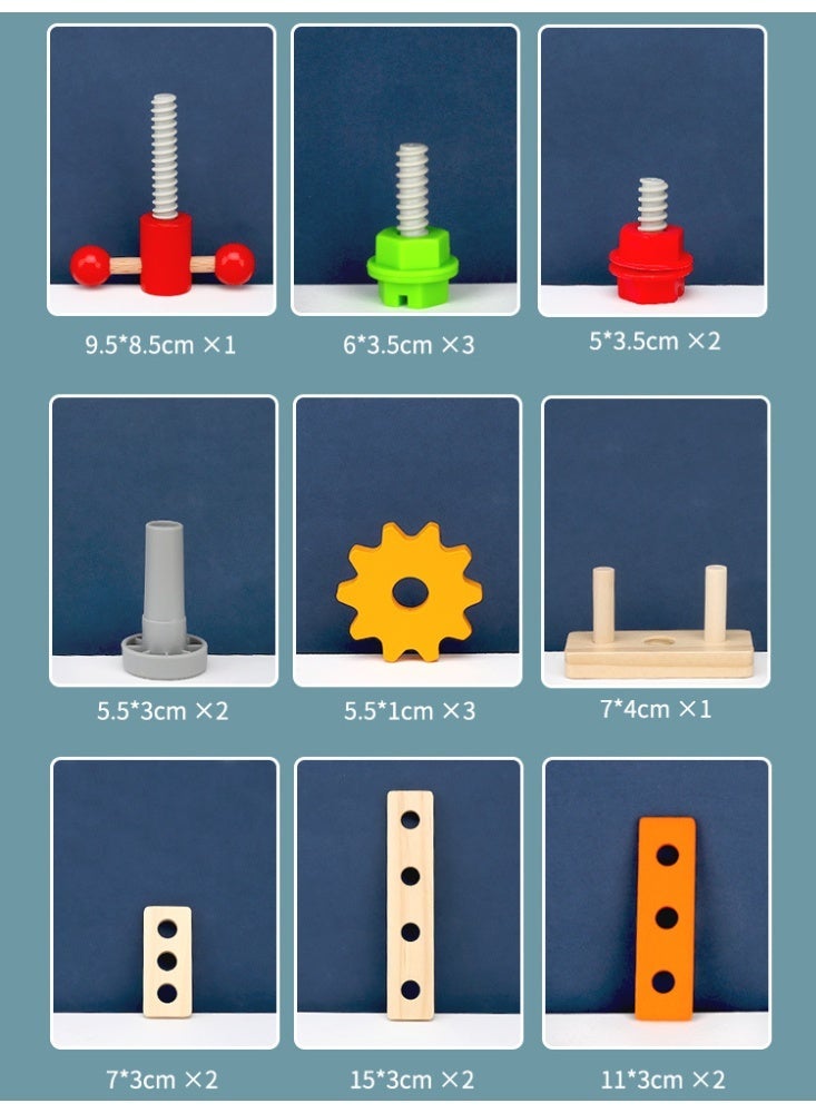 أروى أداة خشبية مجموعة للأطفال 2 3 4 5 سنة ، 29 قطعة التعليمية الجذعية لعب طفل ألعاب مونتيسوري ل 2 سنة البناء مرحلة ما قبل المدرسة أنشطة التعلم هدايا للبنين بنات سن 2-4 1-3 - Image 5