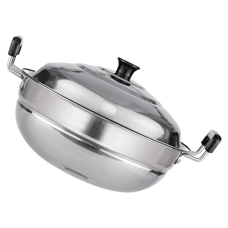 1 Set Stainless Steel Steamer Cooking Pan Steaming Cookware Food Steamer Cooking Pot - Image 1