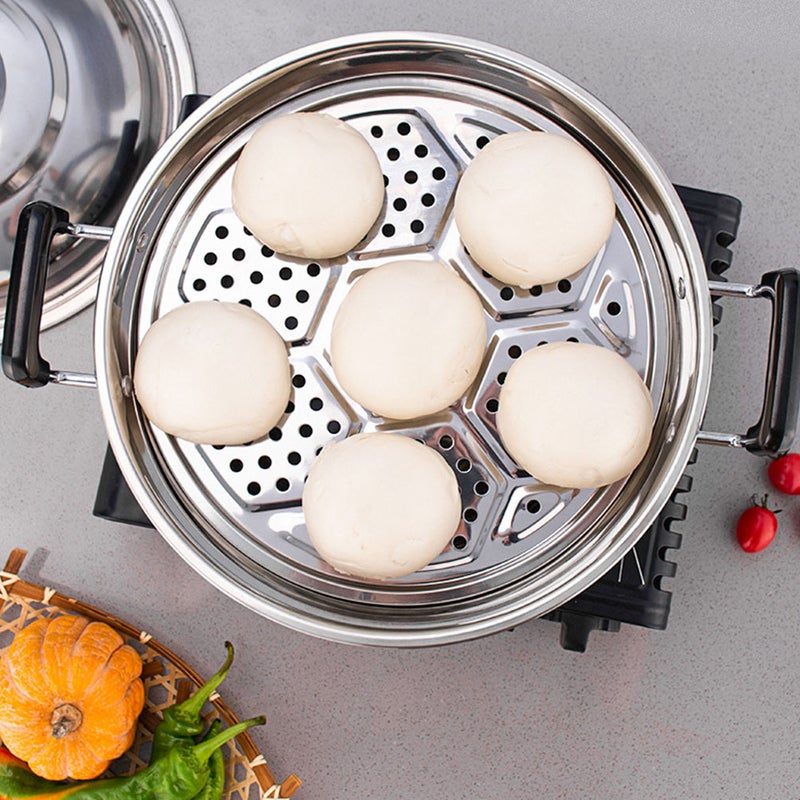 1 Set Stainless Steel Steamer Cooking Pan Steaming Cookware Food Steamer Cooking Pot - Image 5