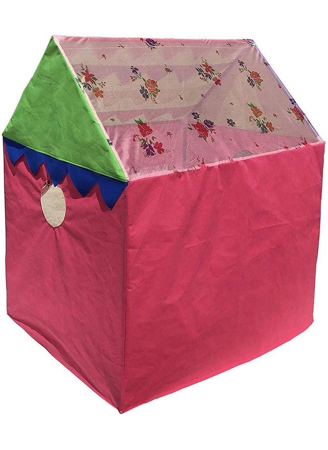 HomeCute Homecute Hut Type Play Tent House for Kids Toys for 2-12 Years Old Boys & Girls, Jumbo Size Play Tent House for Boys and Girls (Pink-Green)  - Image 5