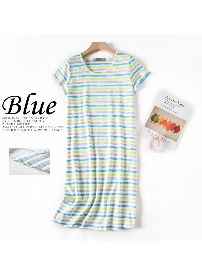 Cute Cartoon Cotton Homewear Knitted Sweet Large Short Sleeve Round Neck Pajamas - Image 2