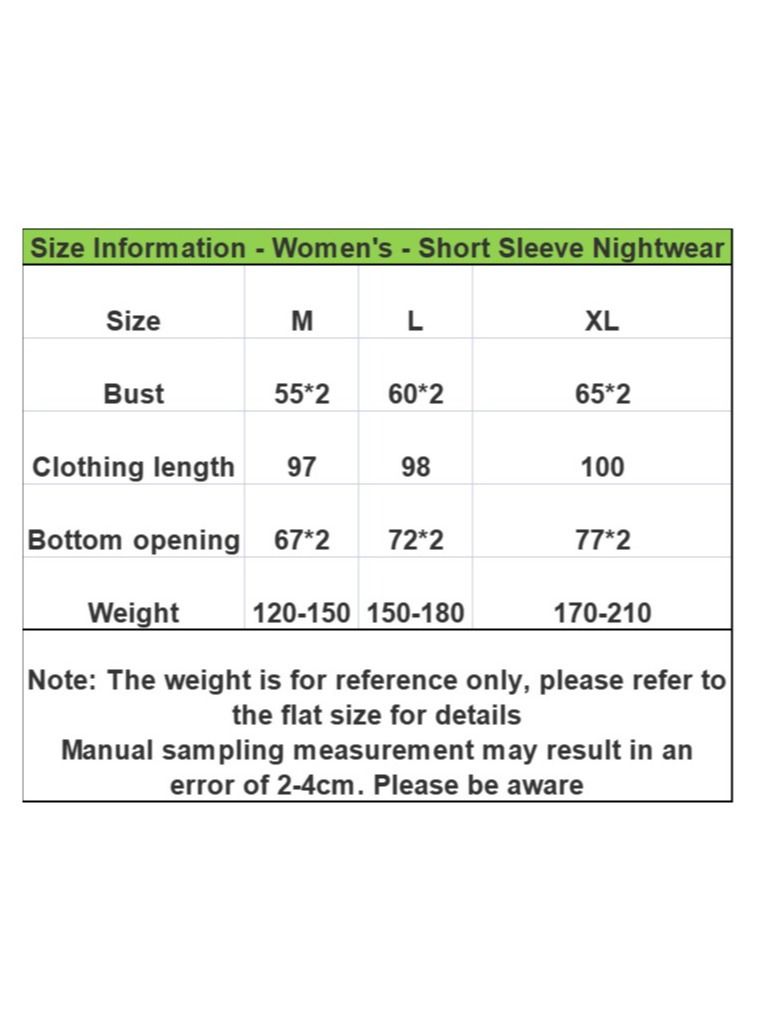 Cute Cartoon Cotton Homewear Knitted Sweet Large Short Sleeve Round Neck Pajamas - Image 3