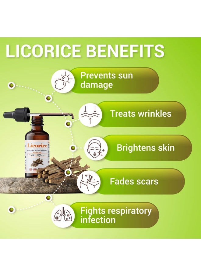 FabLab Licorice Root Extract - Herbal Immune Support- Glycyrrhiza Glabra Supplement for Digestion Restore Respiratory Health Fatigue -Non-GMO (Licorice 2 Fl Oz)  - Image 5