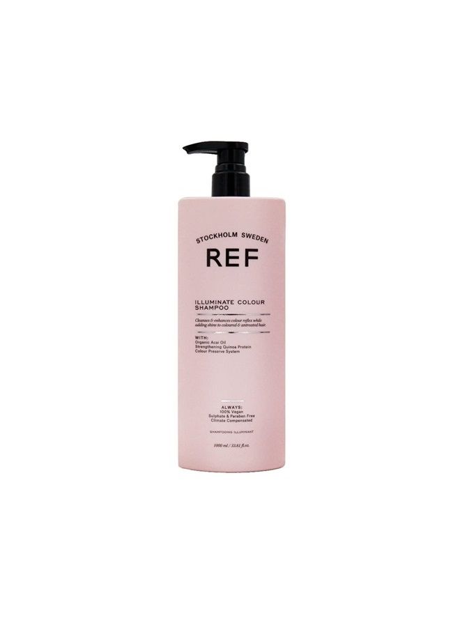 REF. Reference of Sweden REF Champú Illuminate Colour Shampoo 1000ml Strengthening Shampoo for Use on Colour-Treated and Natural Hair Contains Organic Acai Oil and Quinoa Protein 33.81 Fl Oz - Image 3