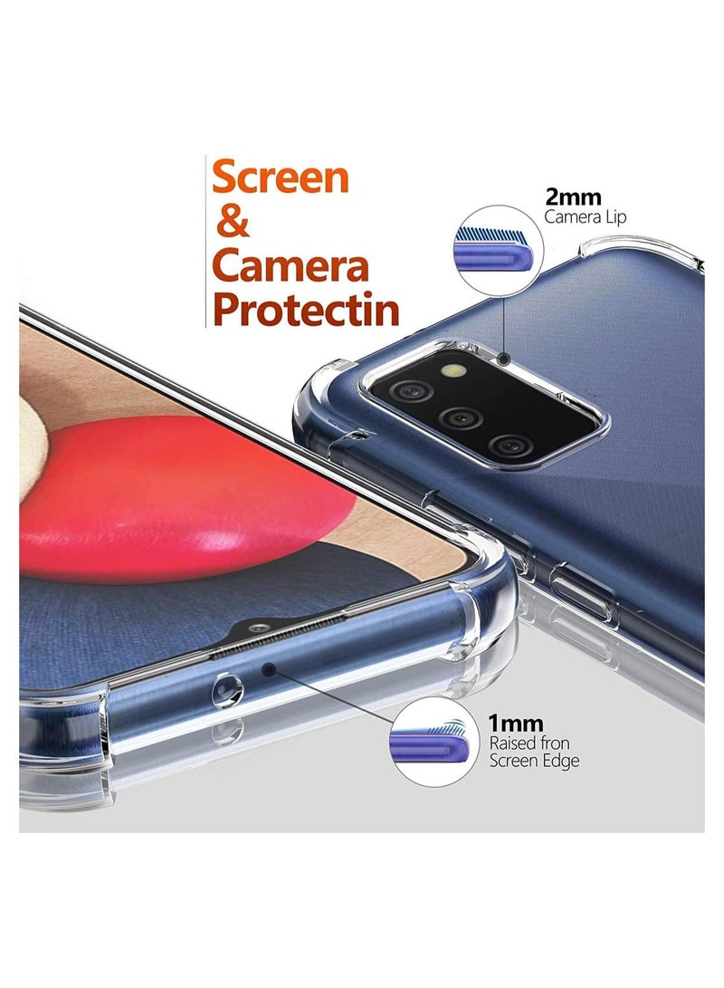 Raxoom Samsung Galaxy A03S Case Cover Protective Shock Absorption Bumper soft Transparent Case (Clear) - Image 5