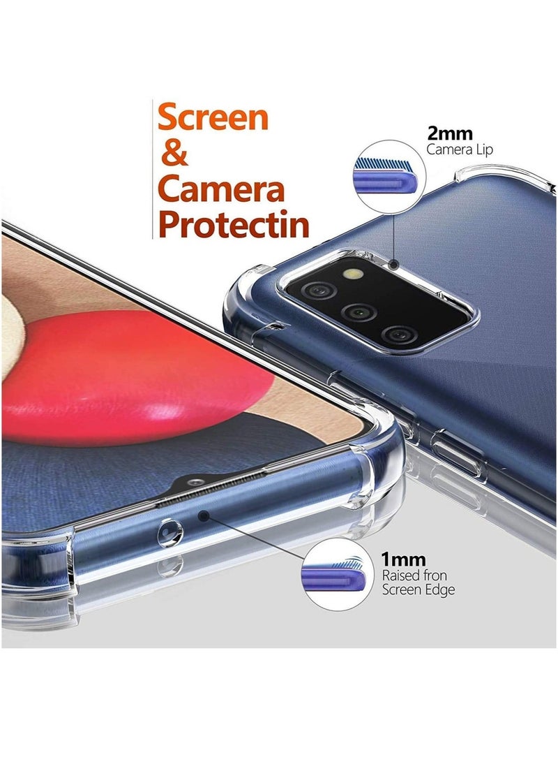 Raxoom Samsung Galaxy A03S Case Cover Protective Shock Absorption Bumper soft Transparent Case (Clear) - Image 3