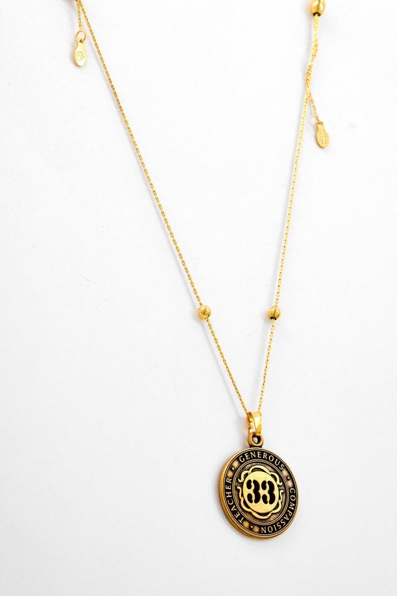 ALEX AND ANI Number 33 Number Expandable Necklace, Gold - Image 1