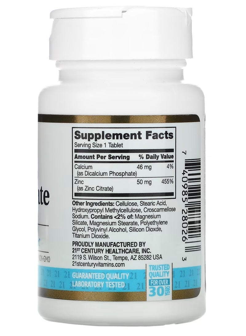 21st Century Zinc Citrate 50 mg 60 Tablets - Image 2